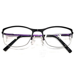 Scott Harris Europa SH556 C2 Small Black Metal Purple Oval Eyeglasses 52-17 135